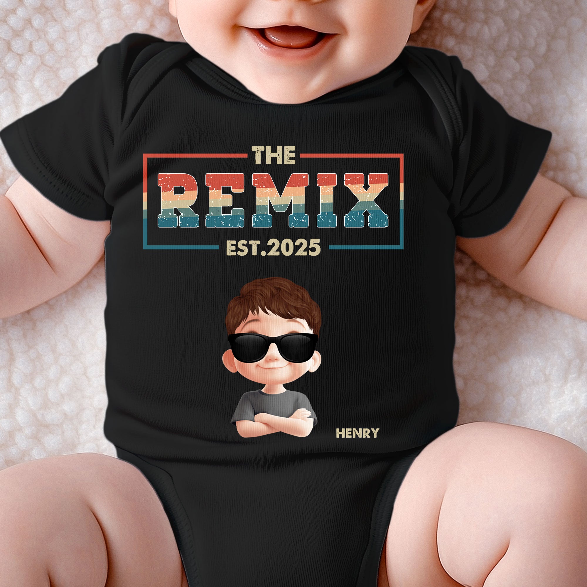 The Original The Remix - Personalized Matching Shirt And Baby Bodysuit - Image 5