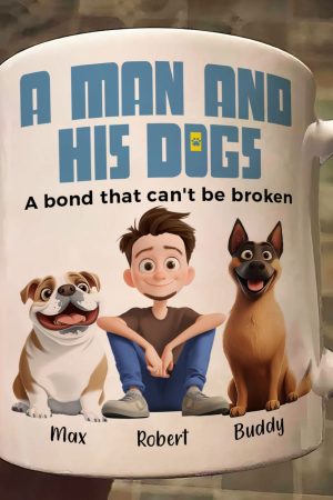 A Man & His Dogs - Personalized Mug