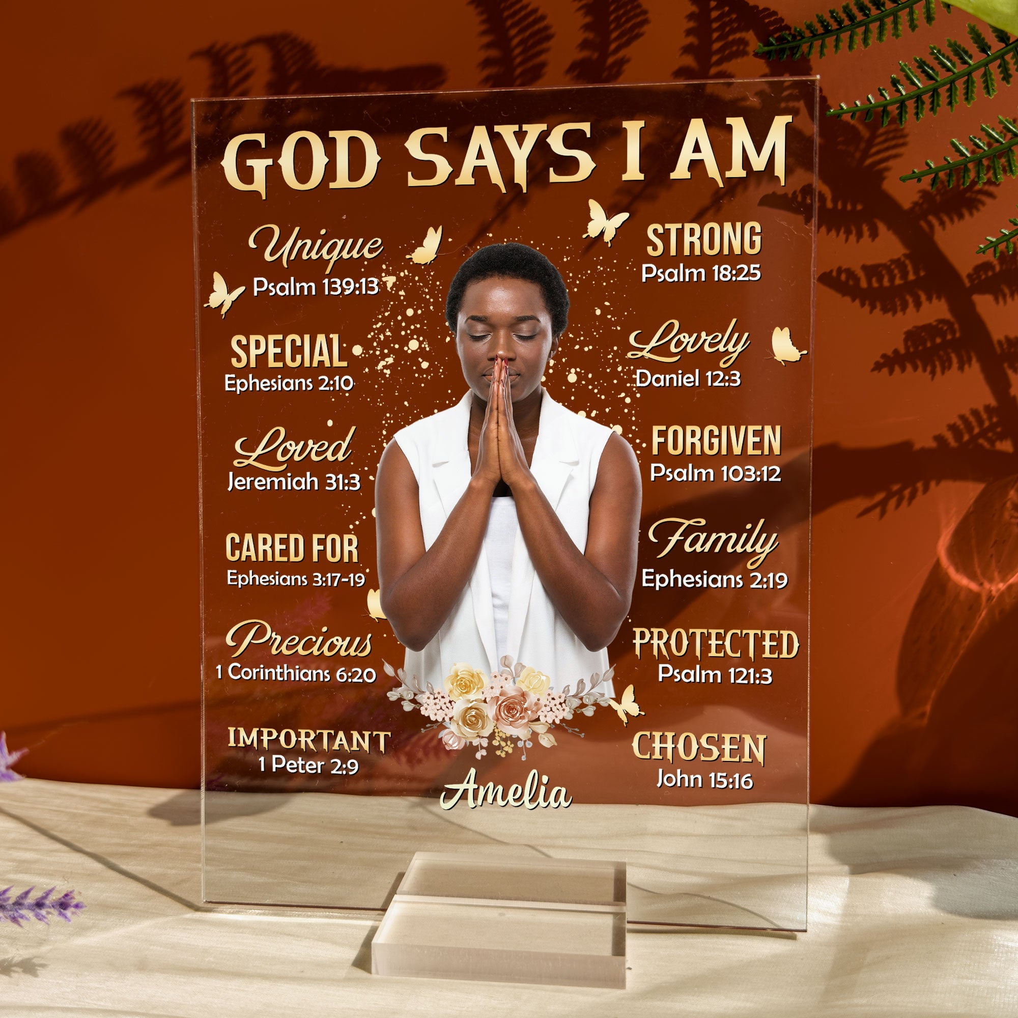 God Says I Am - Photo Version - Personalized Acrylic Plaque - Image 5