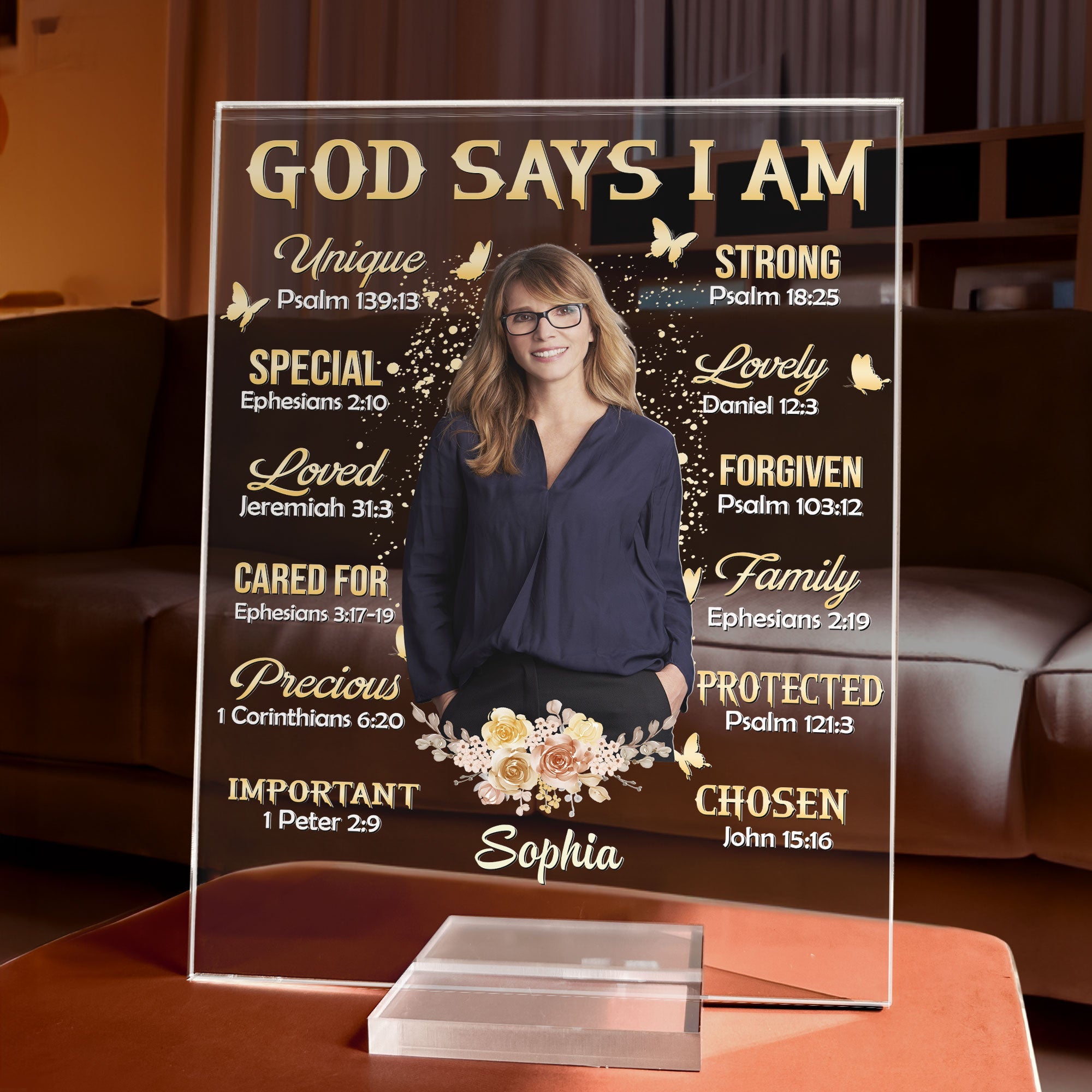 God Says I Am - Photo Version - Personalized Acrylic Plaque - Image 6
