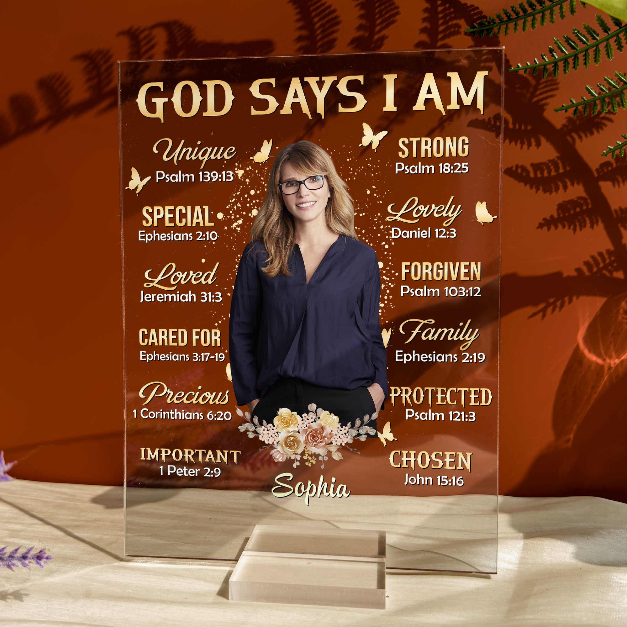 God Says I Am - Photo Version - Personalized Acrylic Plaque - Image 7