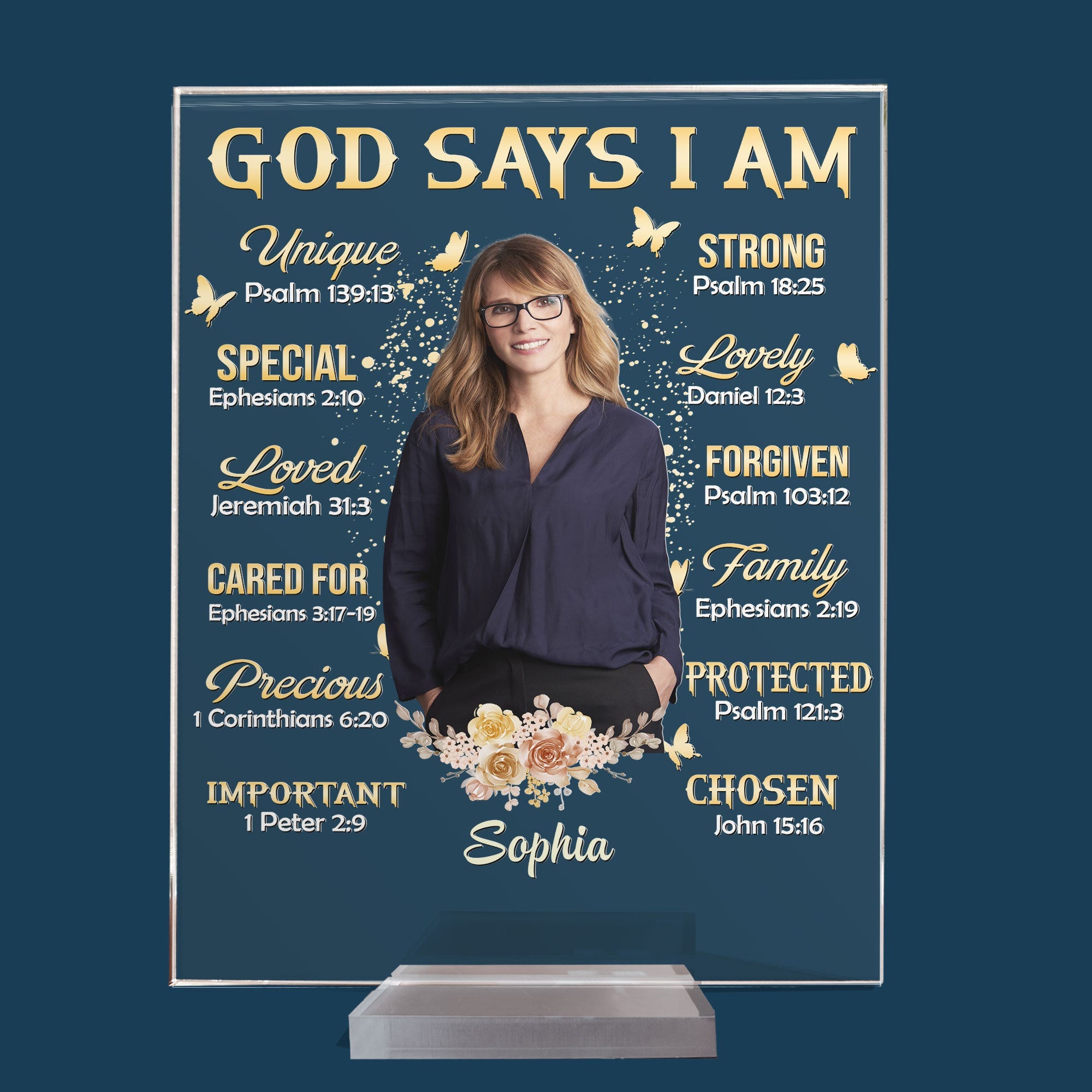 God Says I Am - Photo Version - Personalized Acrylic Plaque - Image 8