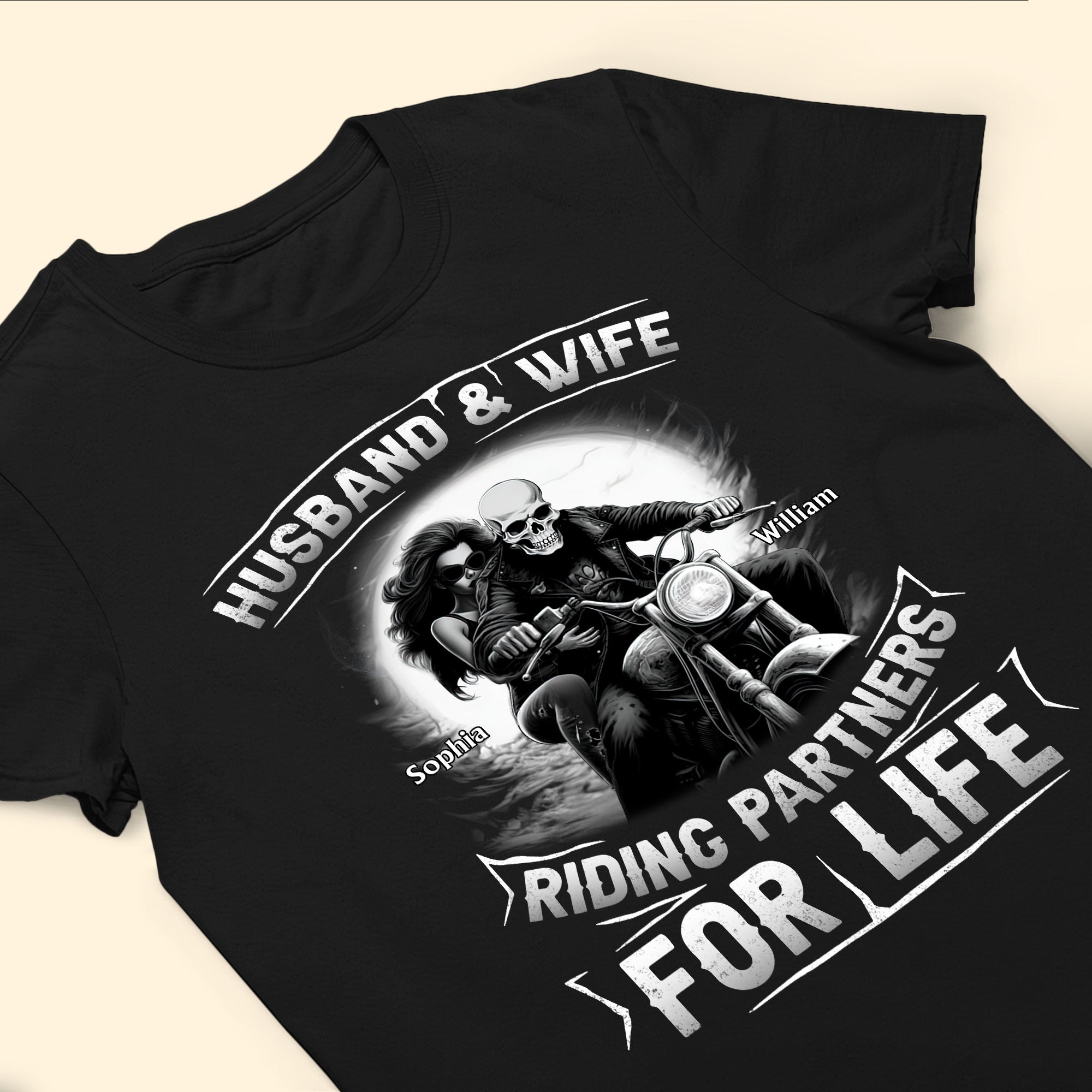Husband And Wife Riding Partners For Life - Personalized Matching Shirts - Image 4