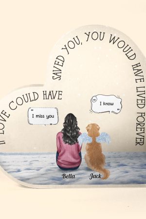 Memorial Pet - Personalized Heart Shaped Acrylic Plaque