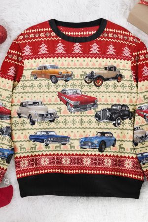 Car Lovers - Personalized Photo Ugly Sweater