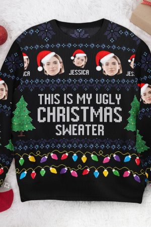 This Is My Ugly Christmas Sweater - Personalized Photo Ugly Sweater